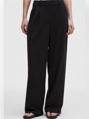 Lululemon Wide Leg Black Dress Pants women’s L inseam 32”